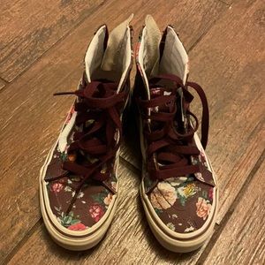 Girls floral high-top Vans